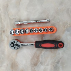 小飛棘輪扳手1/4加長(zhǎng)接桿100mm小飛套筒六角螺母螺絲小飛棘輪快脫