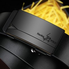 正品保羅皮帶男真皮自動(dòng)扣腰帶休閑商務(wù)潮新款男士百搭純牛皮褲帶