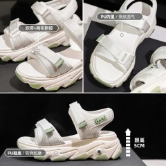 運動老爹涼鞋女夏2020新款夏天網紅厚底百搭休閑女式沙灘鞋ins潮