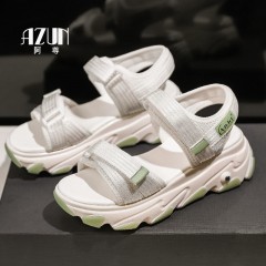 運動老爹涼鞋女夏2020新款夏天網紅厚底百搭休閑女式沙灘鞋ins潮