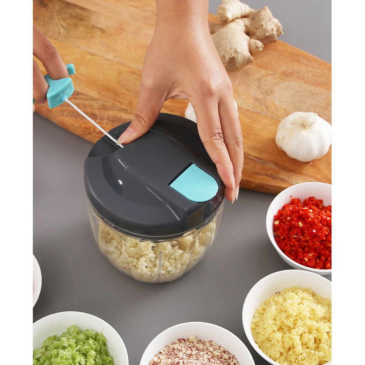 家用廚房神器絞菜機 手動絞肉機 蒜末姜末粉末機 攪肉機 嬰幼兒輔食機 家用廚房神器