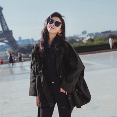 2019新款短款外套女韓版寬松bf原宿學生港風夾克工裝風衣春秋