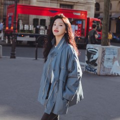 2019新款短款外套女韓版寬松bf原宿學生港風夾克工裝風衣春秋