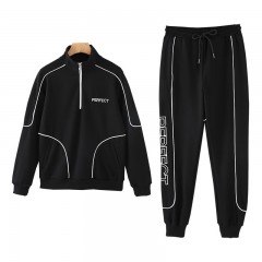 春季套裝女運動服套裝女2020新款時尚休閑套裝女顯瘦兩件套情侶裝