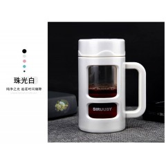 高檔玻璃杯凈品康男女過濾水杯耐熱防摔辦公杯茶杯子