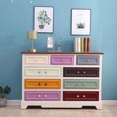 實木衣柜 簡約現(xiàn)代多層客廳抽屜式斗柜收納柜臥室儲物柜