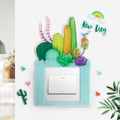 插座裝飾燈開(kāi)關(guān)貼墻貼雙開(kāi)關(guān)保護(hù)套3d立體家用創(chuàng)意現(xiàn)代簡(jiǎn)約單雙開(kāi)