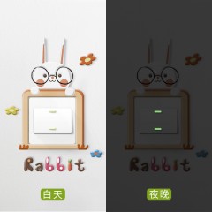 插座裝飾燈開(kāi)關(guān)貼墻貼雙開(kāi)關(guān)保護(hù)套3d立體家用創(chuàng)意現(xiàn)代簡(jiǎn)約單雙開(kāi)