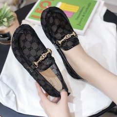 2020夏季新款平底網(wǎng)面套腳一腳蹬女單鞋百搭網(wǎng)紅孕婦懶人豆豆鞋潮