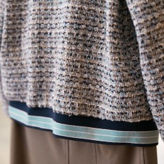 寬松顯瘦撞色拼接短款小香風外套2021春季新款休閑時尚上衣女