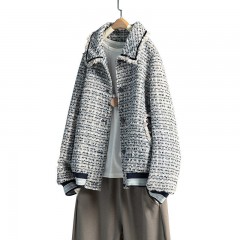 寬松顯瘦撞色拼接短款小香風外套2021春季新款休閑時尚上衣女