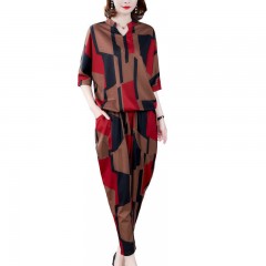 2020新款套裝女夏季潮時尚衣服大碼女裝休閑哈倫褲顯瘦兩件套