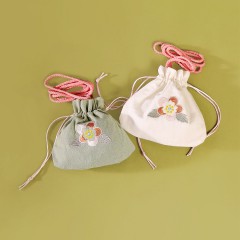 童裝女童中國(guó)風(fēng)春夏新款中童中式復(fù)古旗袍刺繡兒童漢服套裝