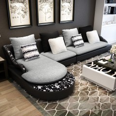 艾依美兒個(gè)性北歐沙發(fā)組合小戶型簡約現(xiàn)代布藝沙發(fā)客廳時(shí)尚皮沙發(fā) 弧線設(shè)計(jì) 全底可見 中軟坐感 個(gè)性時(shí)尚