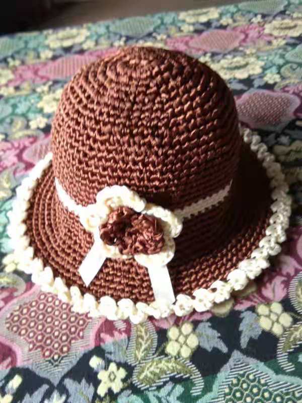 農(nóng)民自產(chǎn)自銷 手工 編織 帽子 純手工編織 遮陽帽